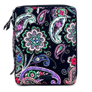 Vera Bradley Quilted Paisley Print Tablet Sleeve Zip Closure Pockets ipad Kindle
